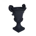 thumbnail image 3 of Delphine Urn Planter Black Magnesium Oxide Roman Style with Drainage Hole Indoor Outdoor Multi-Purpose Faux-Stone Planter No Assembly, 3 of 8