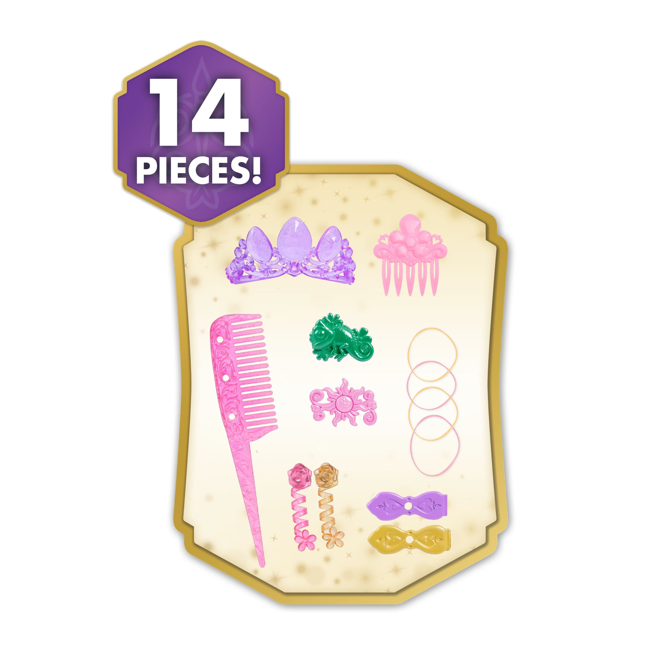 Disney Princess, Styling Head, Rapunzel, 14-piece pretend play set
