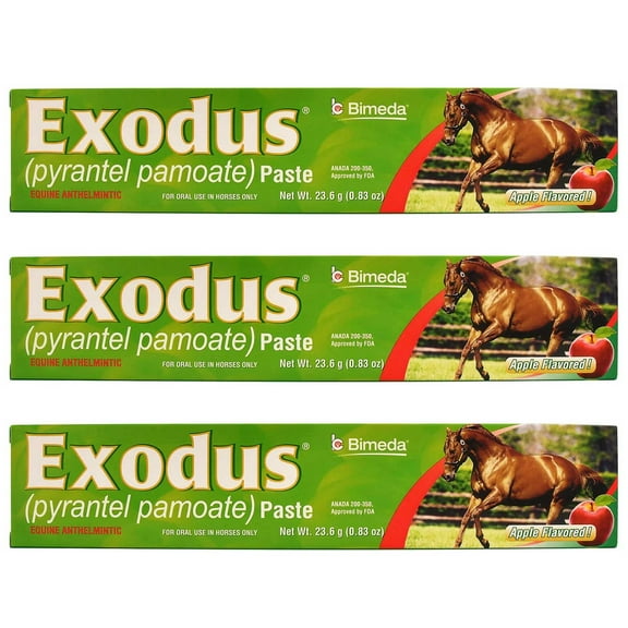 Exodus Pyrantel Pamoate Paste | 23.6 grams | Apple Flavored | 3-Pack