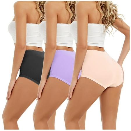 NECHOLOGY Cow Lingerie Underwear High Women Tummy Shapewear Panties Brief Panties Waist Control plus Size Lingerie for Women 4x Underwear Multicolor X-Large
