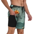 thumbnail image 2 of Fuzoiu Paper Fox Crow Fantasy Print Men's Swim Shorts,Quick-Dry Double-Layer Swim Trunks,Board Trunks,Beach Shorts Swimwear Bathing Suits-XX-Large, 2 of 6