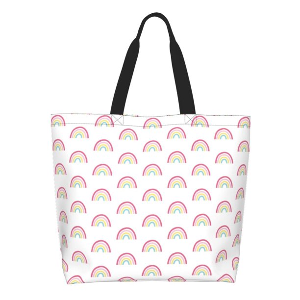 Easygdp Rainbow Bolsas Tote para Mujer, Bolsos de Hombro para Viaje, Bolsos de Mano de Gran Capacidad para Compras y Trabajo