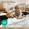 thumbnail image 4 of ODIKA 8'x10' Washable Area Rug Abstract Swirl Bold Veined Streaks Flow Symmetrical Motif Vein for King Size Bedroom Under Bed, Master Suite, Non-Shedding, Easy Care, 4 of 7