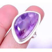 Amethyst Star Gemstone Silver Handmade Jewelry Ring s.8 A326, Valentine's Day Gift, Birthday Gift, Beautiful Jewelry For Woman & Girls