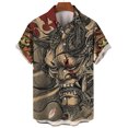 thumbnail image 3 of Camiseta de hombre con estampado de monstruo mítico en 3D, camisetas con cara de terror, camisetas vintage de verano para hombre, ropa informal hawaiana holgada de gran tamaño para hombre, 3 of 5