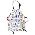 thumbnail image 1 of Music Apron Modern Design Boy Teenager Guitarist with Butterflies Playstation Ombre Digital Image, Unisex Kitchen Bib Apron with Adjustable Neck for Cooking Baking Gardening, Multicolor, by Ambesonne, 1 of 3