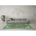 thumbnail image 3 of Ahgly Company Indoor Rectangle Persian Turquoise Blue Traditional Area Rugs, 2' x 5', 3 of 4
