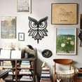 thumbnail image 2 of SUSSEXHOME Minerva Owl Metal Wall Art - Greek Goddess Athena Symbol, Modern Industrial Wall Decor for Home or Office (18.9" (L) x 13.7" (W) (48 cm x 35 cm)), 2 of 6