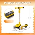 thumbnail image 7 of 3-Wheel Foldable Scooter for Children, SHINPT Yellow Ride-On Toy with PU Glowing Wheels, Music, Lights, Adjustable T-Bar & Buildable Brick Panels, 7 of 7