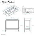 thumbnail image 5 of Swiss Madison Pierre 32" Open Shelf Black Frame Freestanding Bathroom Vanity with Sink Top, 5 of 12
