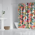 thumbnail image 2 of Waterproof Beautiful Colorful Floral Shower Curtain 72x72 Inch Boho Style Polyester Unique Shower Curtain for Bathroom Hotel Home Decor with 12 Plastic Hooks, 2 of 5