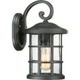 thumbnail image 2 of Crusade 1-Light Outdoor Wall Lantern in Earth Black, 2 of 2