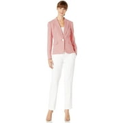 Le Suit Womens 1 Button Notch Collar Slim Pant Suit