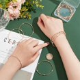 thumbnail image 3 of 1 box 12pcs Spring Bracelets set Minimalist Steel French Wire/Gimp Wire Stretch Bracelets for Stackable Wearing Light golden Inner Diameter: 2-1/4 inch(5.85cm), 3 of 6