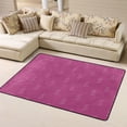 thumbnail image 1 of DouZhe Tapis de Zone Motif Signe Dollar Antidérapant Lavable en Machine, Style Rose, 63x48 Pouces, 1 of 6