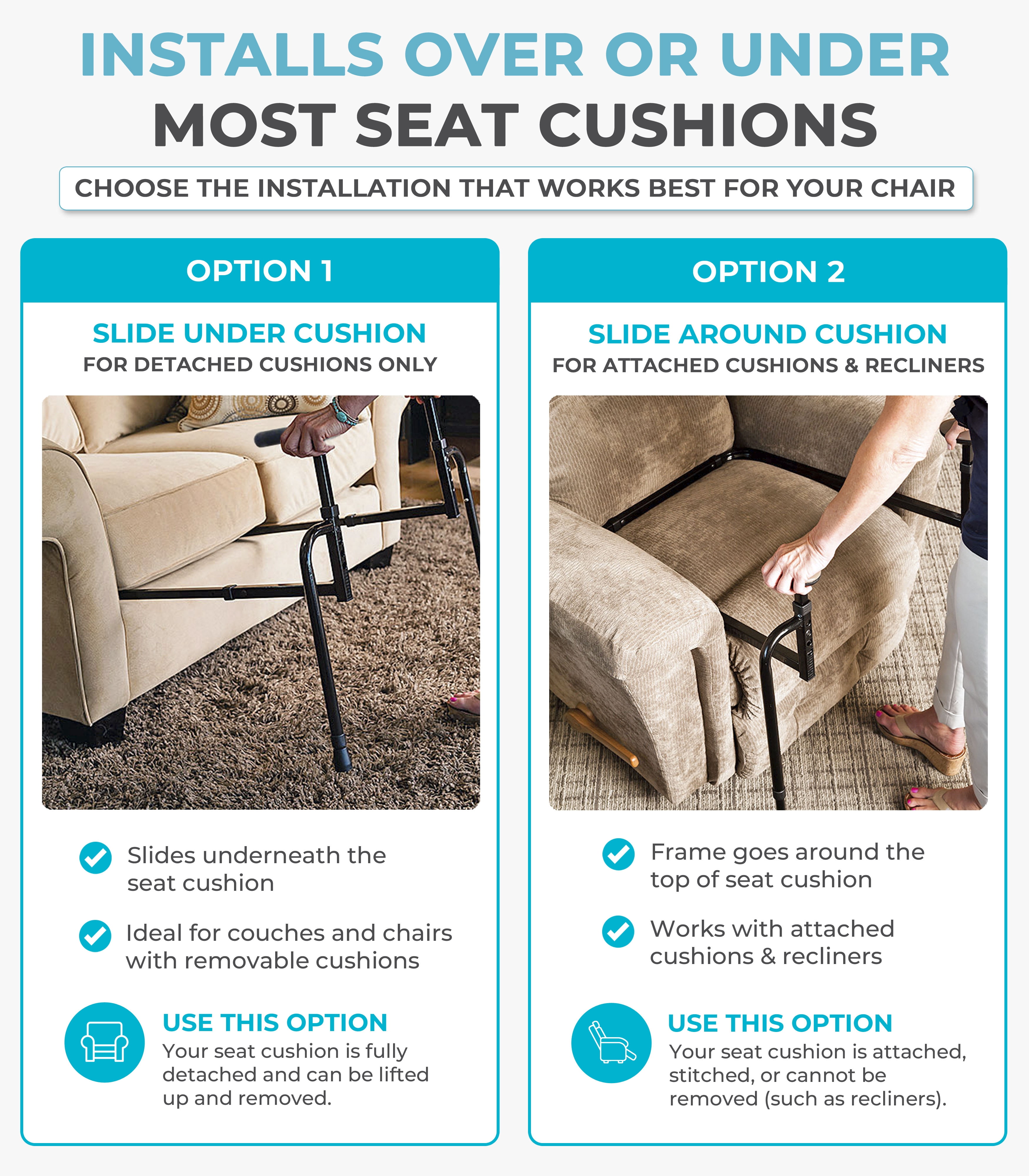 (2 pack) Stander Universal Stand Assist with Legs, Elderly Safety Seat Assist Standing Aid