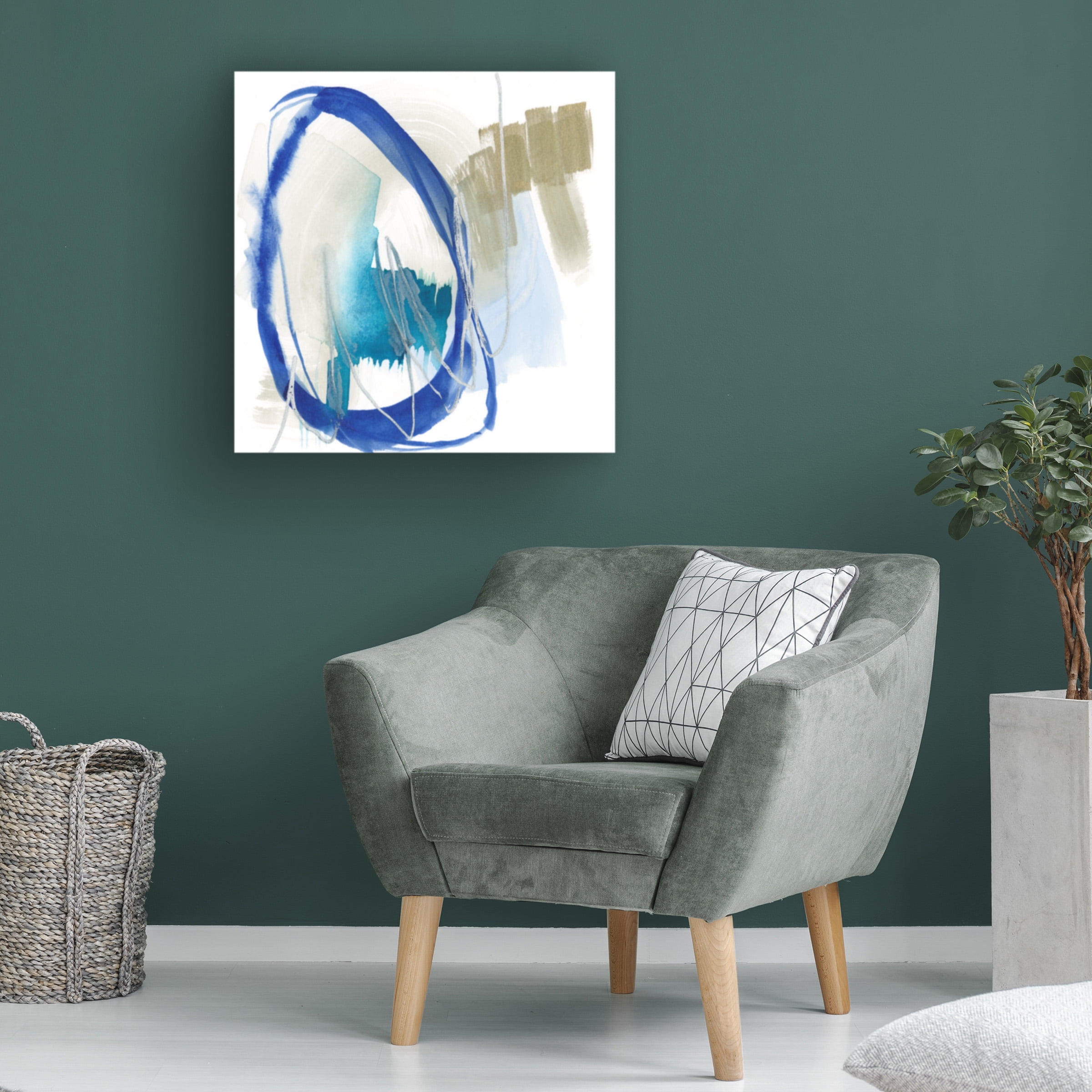 Jennifer Goldberger 'Cobalt Surround I' Canvas Art