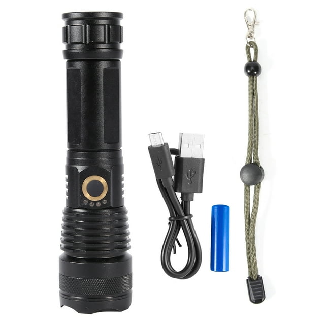 Linterna LED superbrillante de 1200LM con zoom, resistente al agua, portátil para exteriores