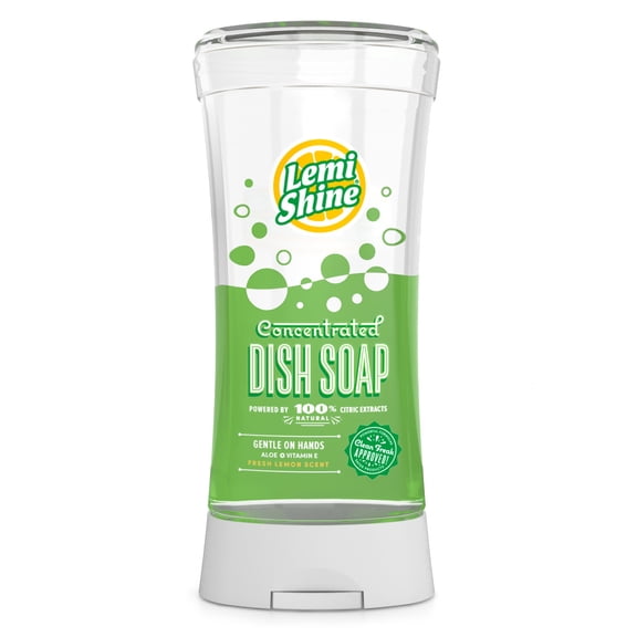 Lemi Shine Dish Soap, 22oz, Fresh Lemon Scent, Natural Citric Extracts