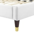 thumbnail image 4 of Modway Peyton Modern Style Performance Velvet Full Platform Bed in White, 4 of 10