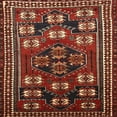thumbnail image 1 of Ahgly Company Indoor Square Traditional Red Persian Area Rugs, 6' Square, 1 of 6