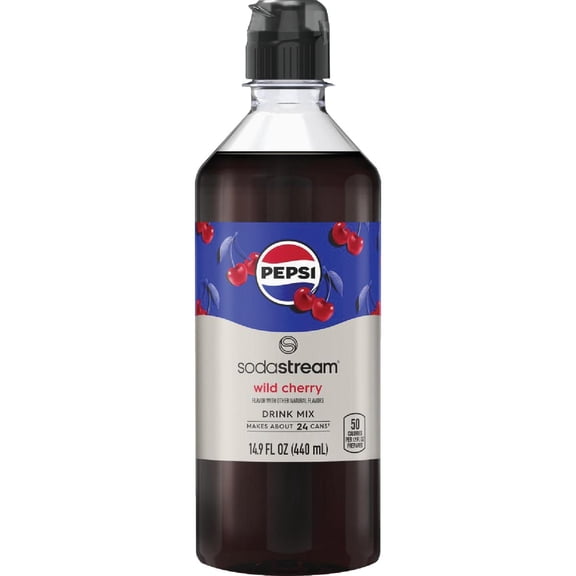 SodaStream Pepsi Wild Cherry Drink Mix 440ml, Pack of 4 — Residential Use, Standard Application
