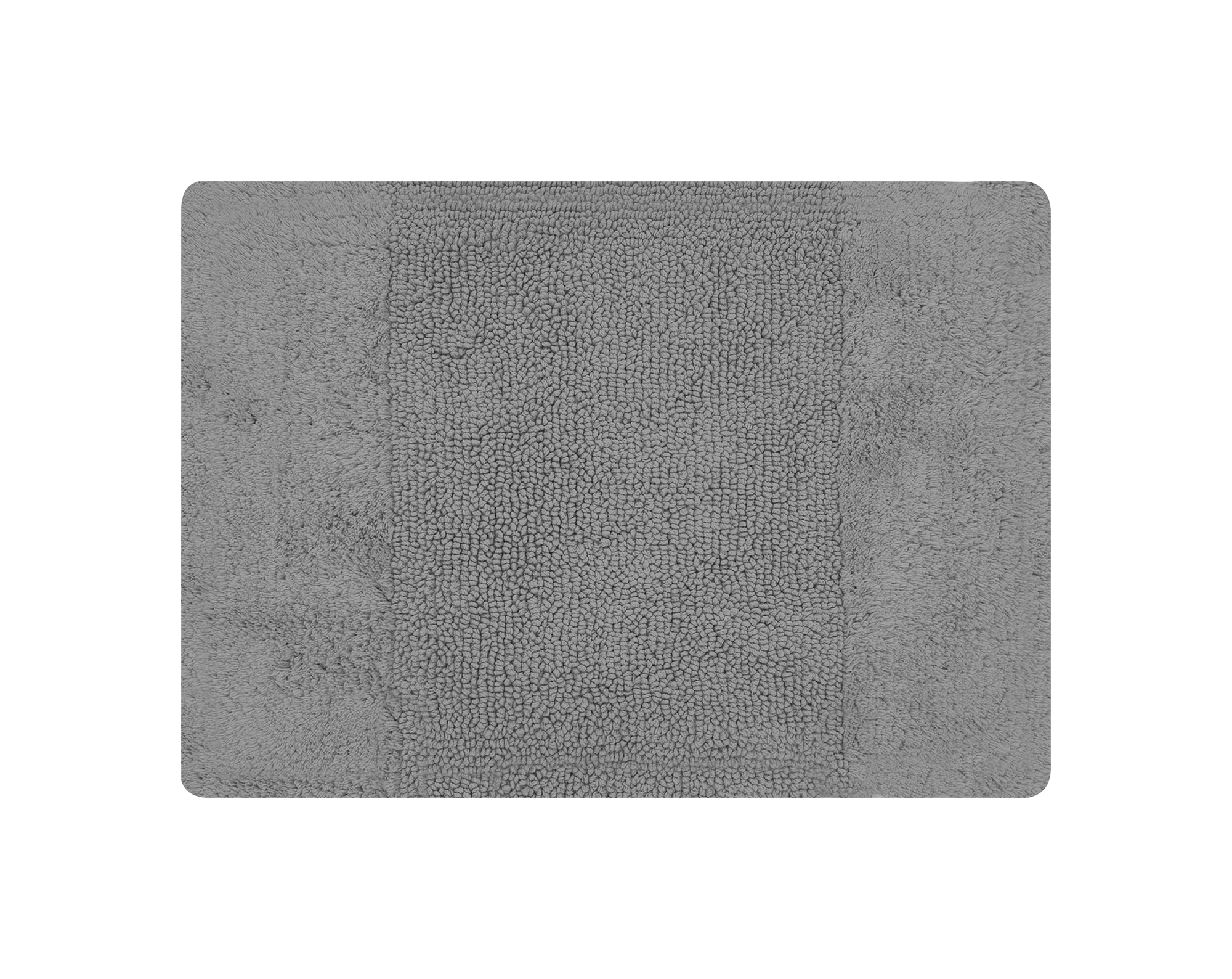 Better Trends 17" x 24" Bathroom Rug 100% Cotton Bath Rug Water Absorbent & Spray Latex Backing Bath Mat (Gray) Granada Collection