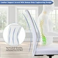 thumbnail image 4 of CL.HPAHKL Mid Back Office Desk Chair, Ergonomic Computer Task Chair for Women Men, Armless Height Adjustable Swivel Rolling Chairs with Lumbar Support, White, 4 of 7