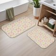 thumbnail image 2 of Pioneer Flower Floral Print Pattern Bath Mat Set Of 2,Non-Slip Rug for Bathroom,Kitchen,Bedroom,Entrance, 30x17 and 23.5x15.7 Inches, 2 of 5