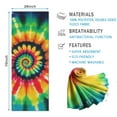 thumbnail image 2 of Rainbow Tie Dye Mandala Pattern Hot Yoga Mat Towel Non Slip for Hot Yoga - Quick-Drying Yoga Mat Cover with 4 Corner Pockets with Travel Bag - Hot Yoga Towel Non Slip 70"x26", 2 of 6