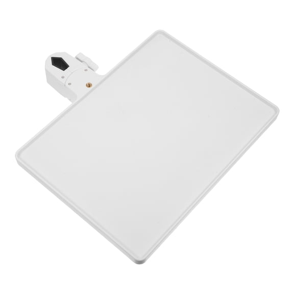 ELAYARD Compact White Clamp-On Microphone Stand Tray for Sound Card & Mic Storage with , Sturdy Construction