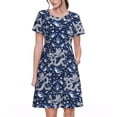thumbnail image 1 of Vsdgher Dragon pour Femmes Été 2025 Robes Midi Décontractées Légères Manches Courtes Col Rond Robe de Plage, 1 of 6