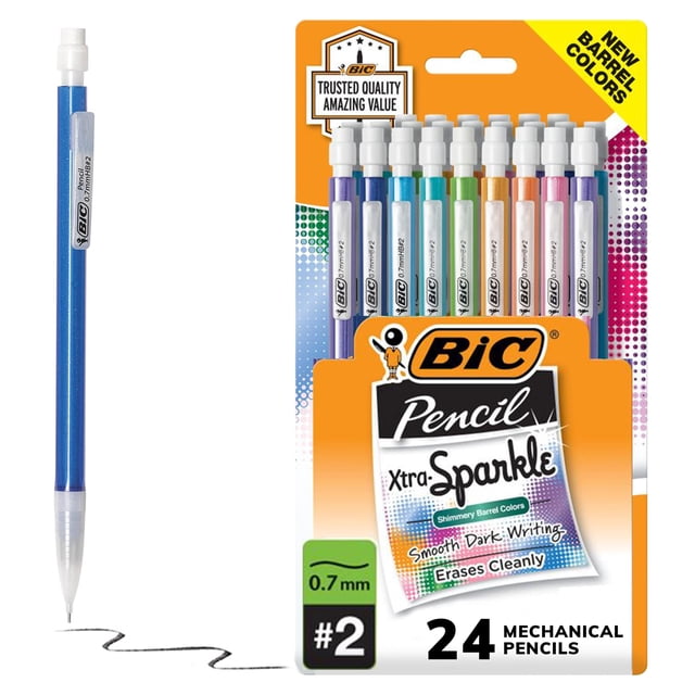 Lápices mecánicos BIC Xtra-Sparkle número 2, 0,7 mm, 24 unidades