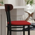 thumbnail image 6 of Emma + Oliver Industrial Barstool, Black Steel Frame, Red Vinyl/Walnut Backrest (Set of 2), 6 of 11