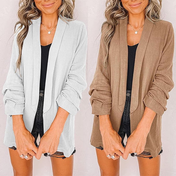 SHEIN Privé Blazer Ample à Nches Longues Col Revers Pour Femmes, Adapté Pour Les Déplacements