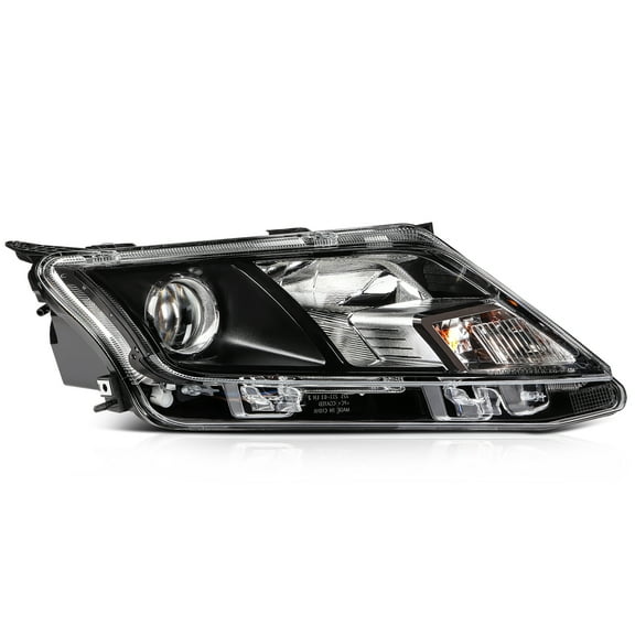cciyu Headlight Assembly Replacement for 2010-2012 For Ford Fusion Clear Chrome Housing Passenger Side Headlamp 9E5Z13008A FO2503273