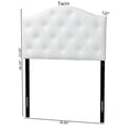 thumbnail image 5 of Bowery Hill Faux Leather Upholstered Twin Headboard with Wood Frame in White, 5 of 5