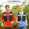 thumbnail image 3 of PORTHOLIC Running Vest for Women Men with 500ml/17oz Water Bottle |Adjustable Hydration Vest|Reflective |Lightweight |6 Pockets |Breathablefor Running Accessories for Hiking Running (Black,Large), 3 of 7