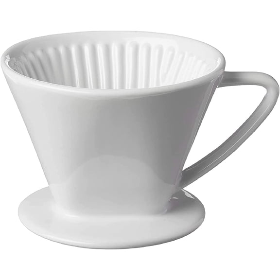 Cilio Porcelain Coffee Filter Holder Pour-Over Size 2 White 2-Cup