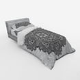 thumbnail image 2 of Ambesonne Leaf Bedding Set 3 Pcs, Detailed Mosaic Theme, Twin XL, Black White, 2 of 2