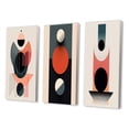 thumbnail image 3 of Designart "Retro Minimalist Full Moon Delight IV" Transitional Wall Art Set Of 3 - Abstract Transitional Pink Canvas Set For Living Room Decor, 3 of 6