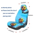 thumbnail image 2 of Lsque Elephant Trunk Couple Flowers Pattern Car Seat Covers for Front Seats , Waterproof Seat Covers for Cars, Sporty Front Seat Covers,Car Seat Cover Protector Front Seats, 2 of 5