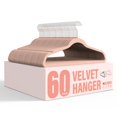 thumbnail image 1 of Velvet Hangers Simple Deluxe, paquete de 60 unidades, antideslizantes, color rosa, 1 of 7