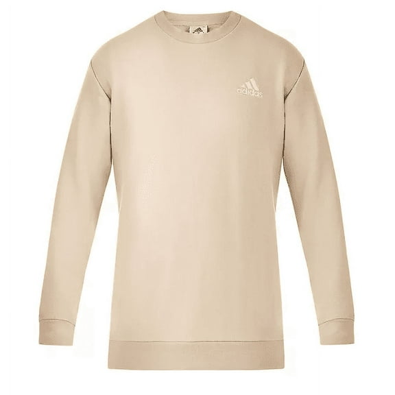 Adidas Men's Essentials Fleece Sweatshirt (Beige, XXL)