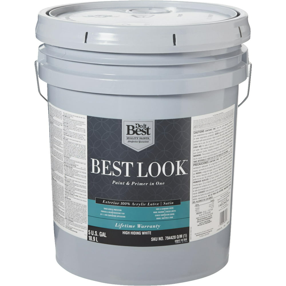 Best Look 100 Acrylic Latex Paint & Primer In One Satin