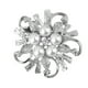 thumbnail image 1 of Broche de Flor de Lujo con Incrustaciones de Perlas Sintéticas Y de Imitación - Plata Zulema Broche de la flor, 1 of 6