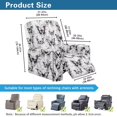 thumbnail image 4 of Jiueut Butterfly Print Recliner Cover, Stain Resistant Furniture Protector Dustproof Recliner Slipcover with Elastic Bottom for Pet Hair Protection, 4 of 7