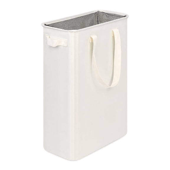 Slim Laundry Basket, Narrow Laundry Hamper with Handles, Collapsible Dirty Clothes Hamper, Tall Laundry Bin for Laundry Room, Dorm and Bedroom