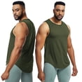 thumbnail image 2 of FJUCHAI Men's Vest Tops Sleeveless Dry Fit Athletic Tee Sports Casual loose Breathable Vest M-3XL, 2 of 9