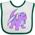 thumbnail image 3 of Inktastic Cute Baby Purple Dragon Boys or Girls Baby Bib, 3 of 4